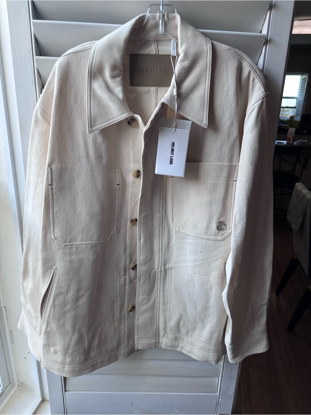 Helmut Lang Cream Overshirt Jacket